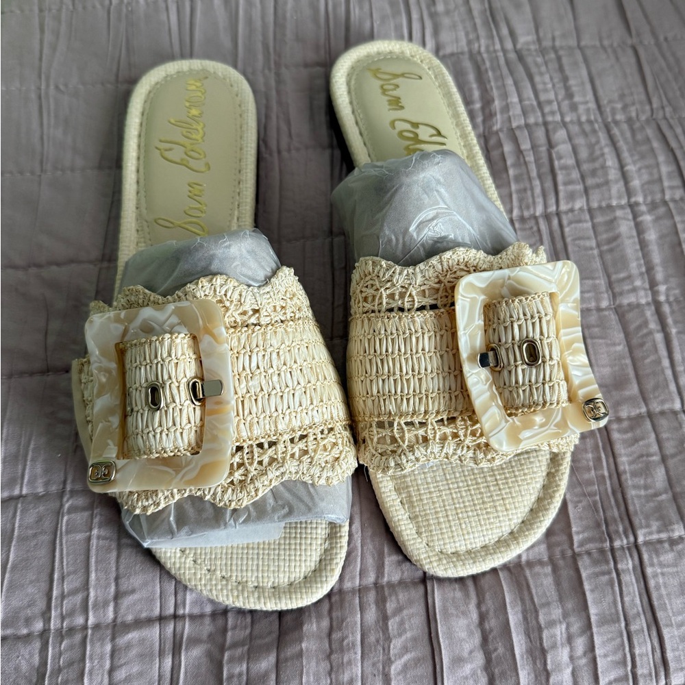 Sam Edelman “Bambi” Woven Buckle Sandals